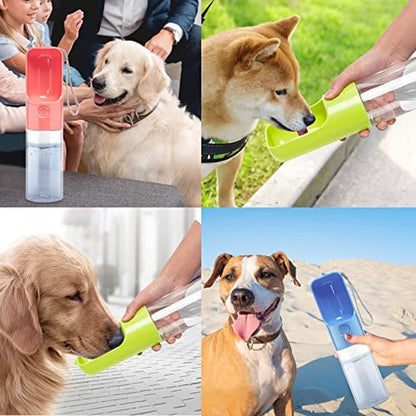 Dog Water Bottle Dispenser,Water Bottle for Dogs,Portable Dog Water Bottles for Walking Travel Pet Doggie Drinking Cup 15Oz (Pink)