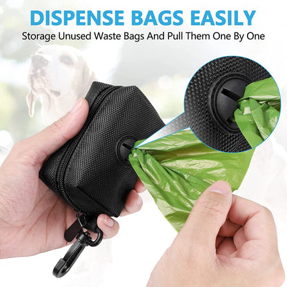 2Packs Dog Poop Bag Holder for Leash Attachment Dog Poop Bag Dispenser Dog Waste Bag Dispensers for Leash Accessory Dog Poop Bag Holders Dispensers & Hand Free Holder Metal Carriers, Black&Purple