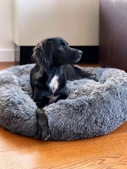 round Donut Cat and Dog Cushion Bed, Pet Bed for Cats or Multiple Dogs, Anti-Slip & Water-Resistant Bottom, Super Soft Durable Fabric Pet Supplies, Machine Washable Luxury Cat & Dog Bed